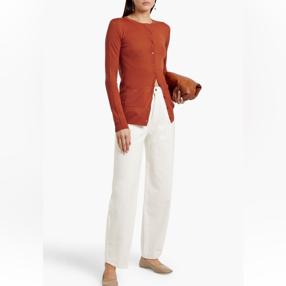 Toteme White High-Rise Wide-Leg Jeans - Picture 2 of 2